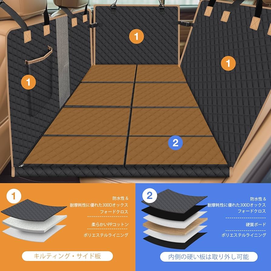 ペットドライブシート 犬 車 後部座席 硬い 後部座席8枚硬質ボード 全車種対応 Amazon.co.jp: DEER-AFFLUX ペットドライブシート 犬 車 後部